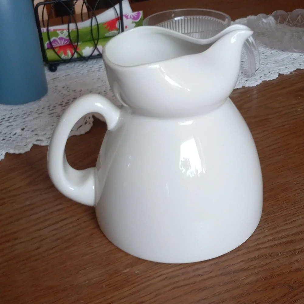 Crate&Barrel white pitcher
